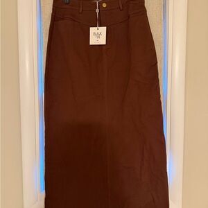 Midi Brown Women's Skirt